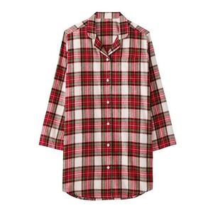 Hanna Andersson Womens Holiday Flannel Nightshirt Plaid Medium Cotton EUC